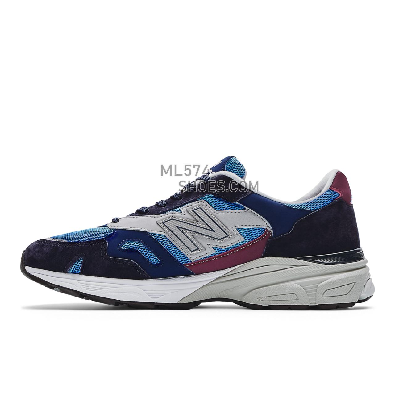 New Balance Made in UK 920 - Men's Made in USA And UK Sneakers - Navy with Blue and Burgundy - M920SCN