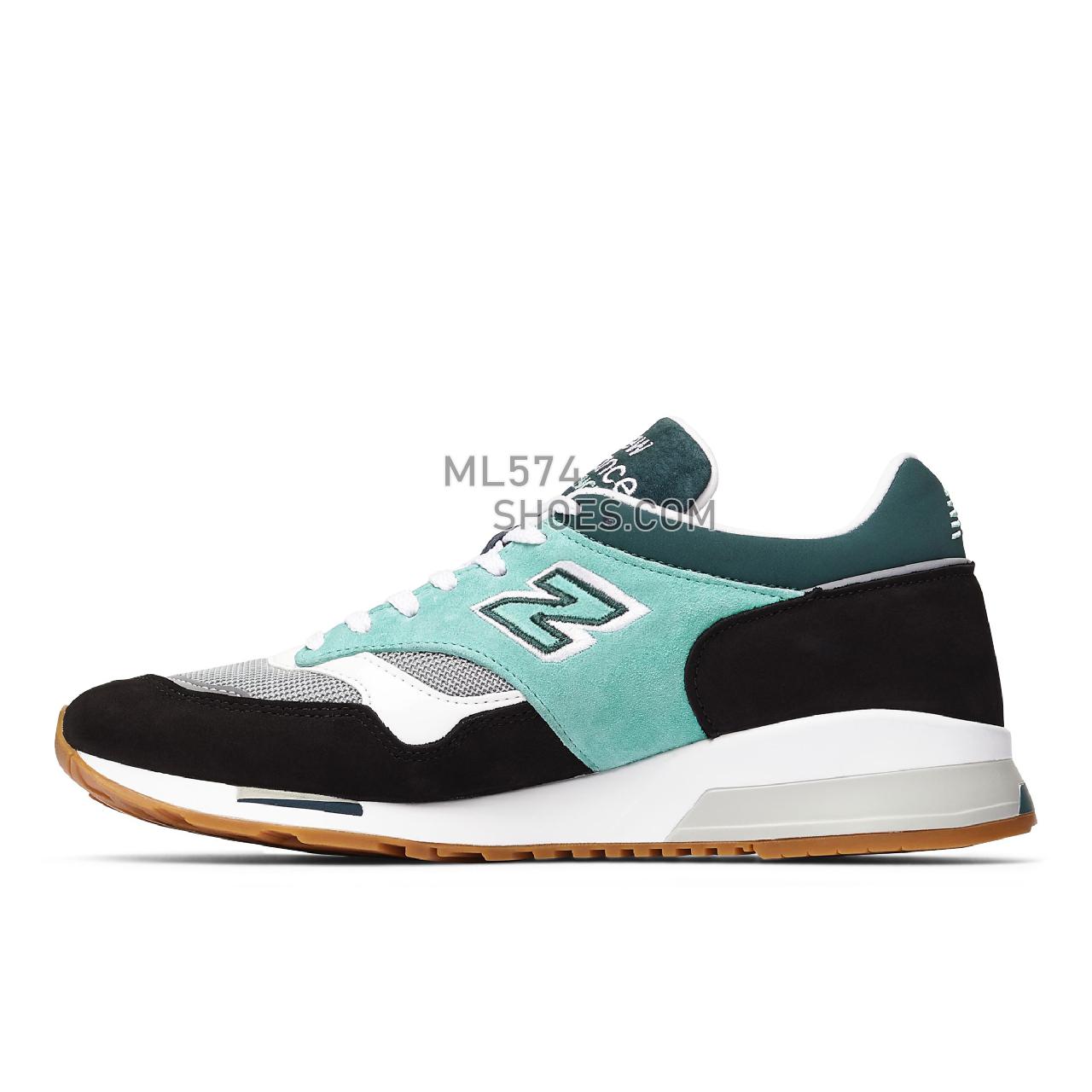 New Balance Made in UK 1500 - Men's Made in USA And UK Sneakers - Black with Grey and Mint - M1500LIB