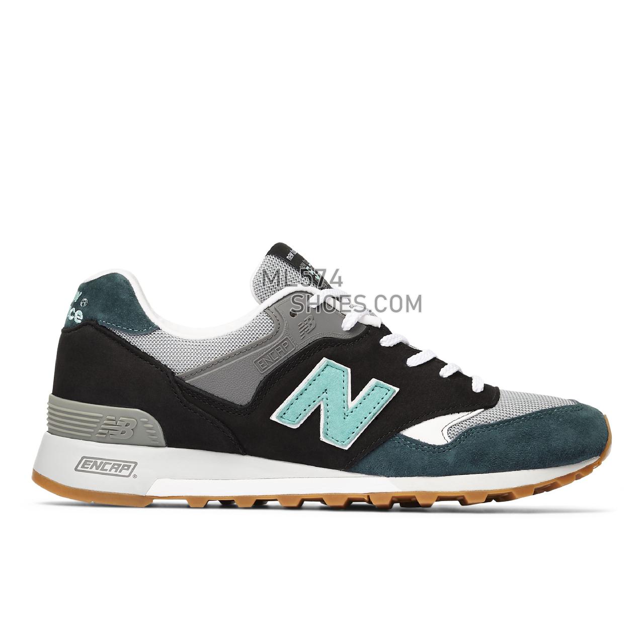 New Balance MADE in UK 577 - Men's Made in USA And UK Sneakers - Black with Grey and Mint - M577LIB