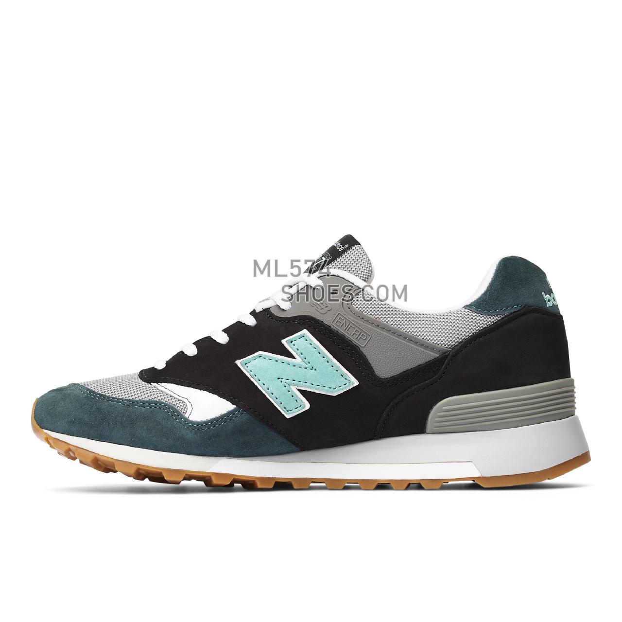 New Balance MADE in UK 577 - Men's Made in USA And UK Sneakers - Black with Grey and Mint - M577LIB