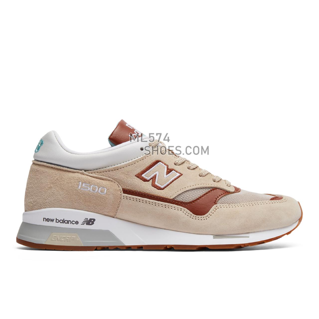 New Balance MADE UK 1500 - Men's Made in USA And UK Sneakers - Oatmeal with Brown - M1500STT