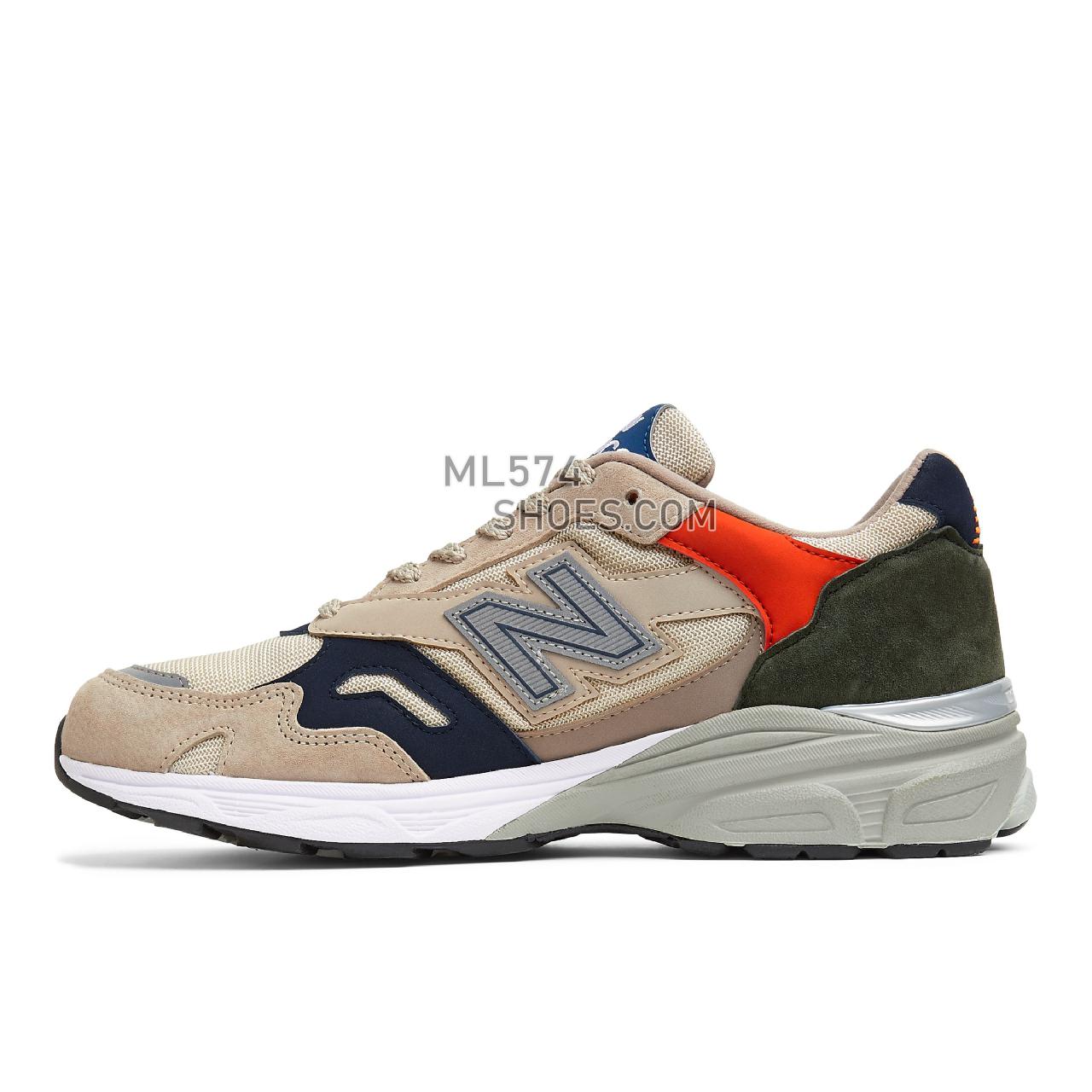 New Balance Made in UK 920 - Men's Made in USA And UK Sneakers - Sand with dark green and orange - M920UPG