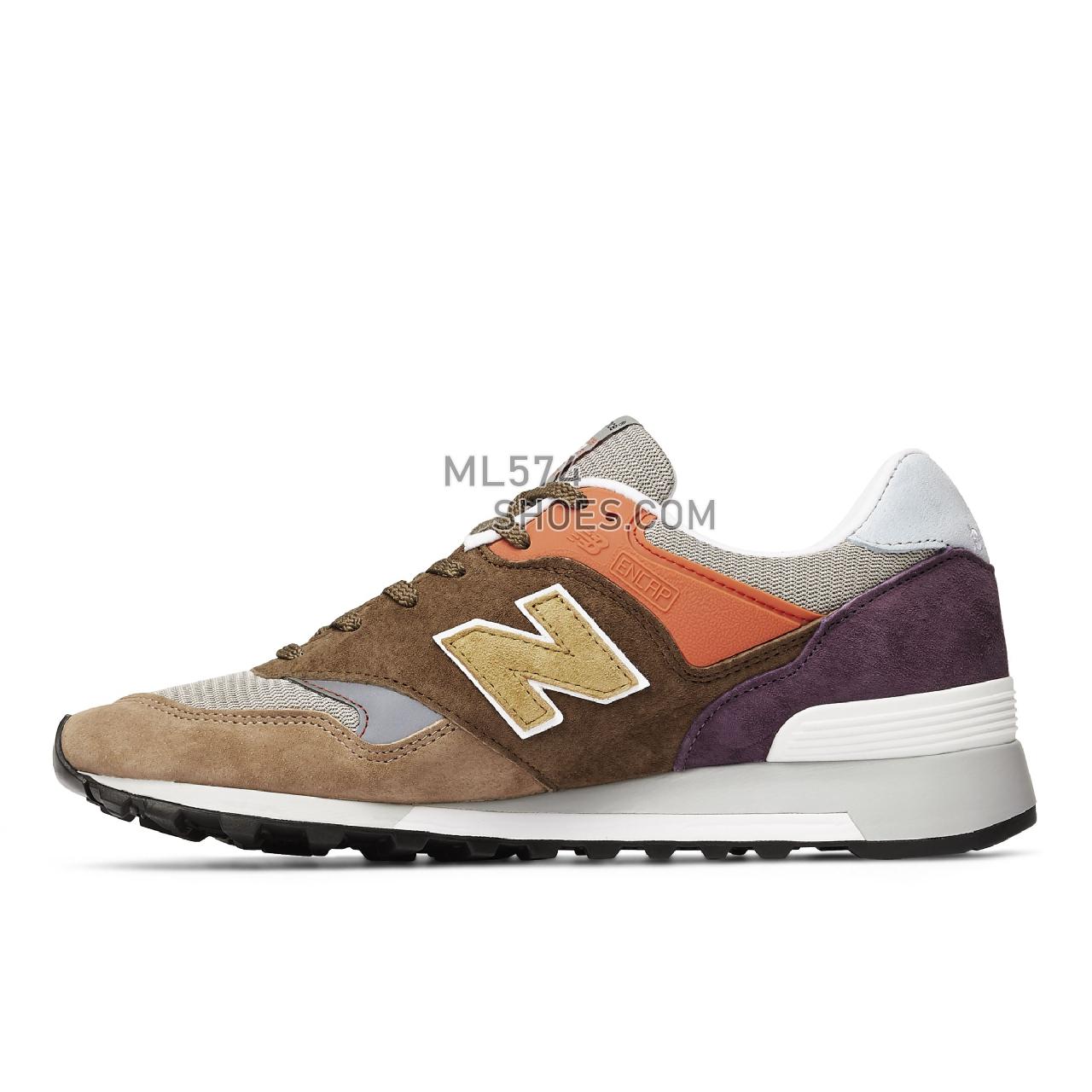 New Balance Made in UK 577 - Men's Made in USA And UK Sneakers - Sand with grey and salmon - M577DS