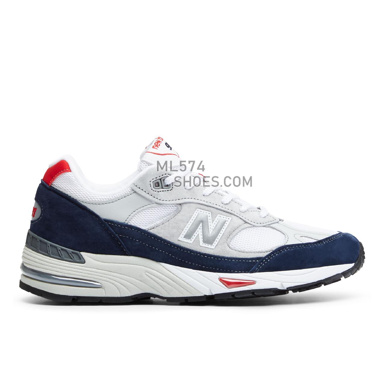 New Balance Made in UK 991 - Men's Made in USA And UK Sneakers - Blue with Grey and White - M991GWR