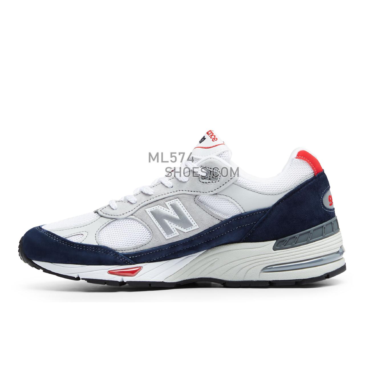 New Balance Made in UK 991 - Men's Made in USA And UK Sneakers - Blue with Grey and White - M991GWR