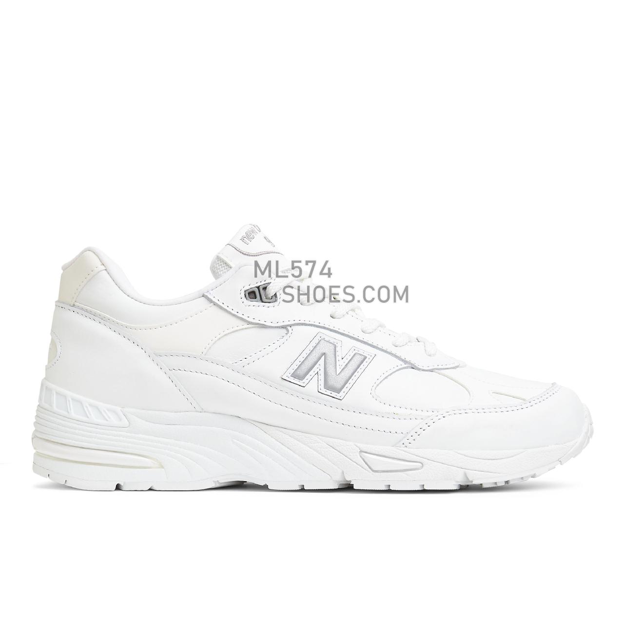 New Balance Made in UK 991 - Men's Made in USA And UK Sneakers - White with Grey - M991TW
