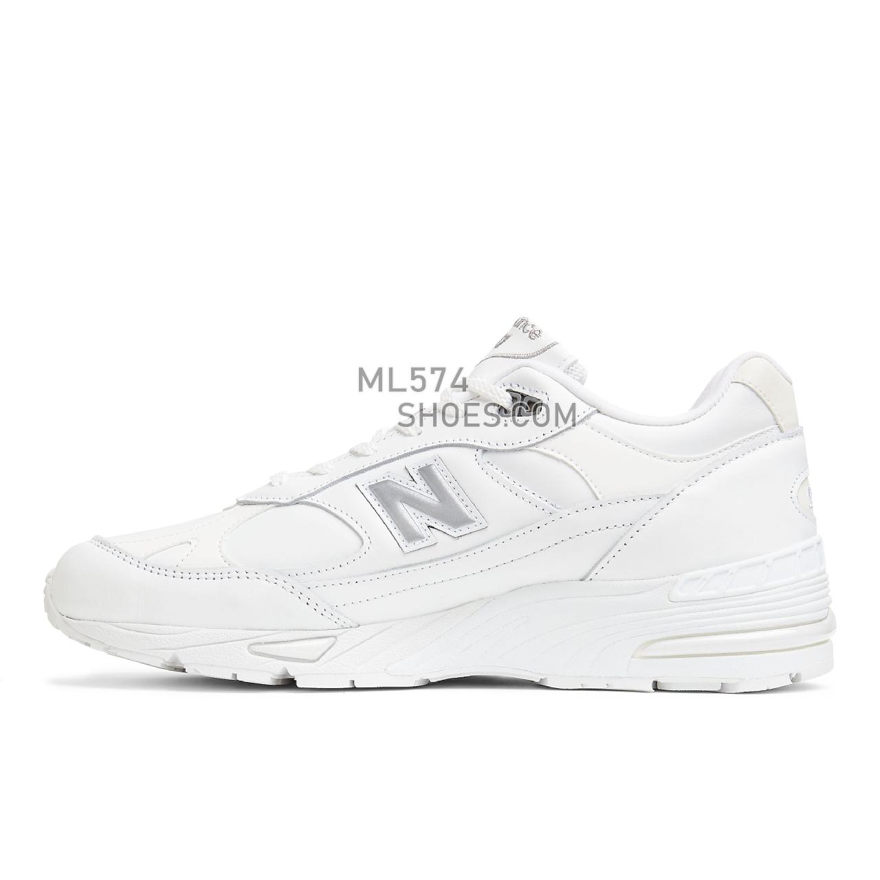 New Balance Made in UK 991 - Men's Made in USA And UK Sneakers - White with Grey - M991TW