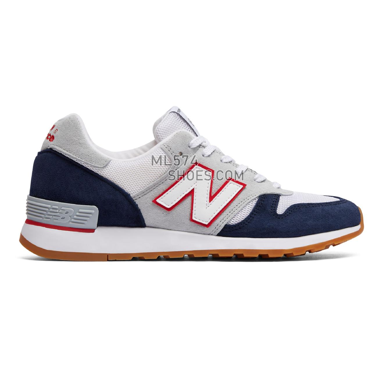 New Balance Made in UK 670 - Men's Made in USA And UK Sneakers - Grey with Blue and White - M670GNW