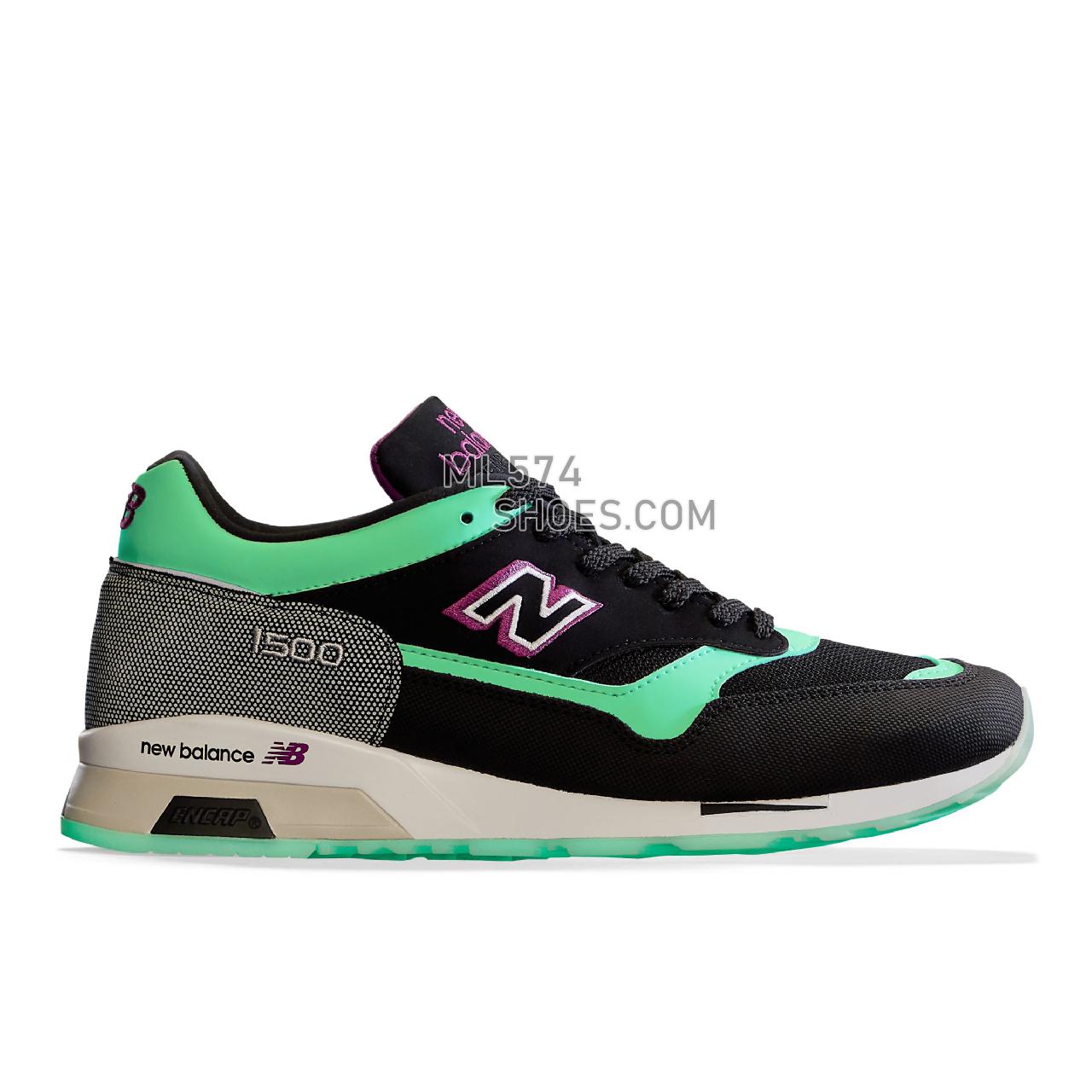 New Balance Made in UK 1500 - Men's Made in USA And UK Sneakers - Black with Glow and Purple - M1500GID