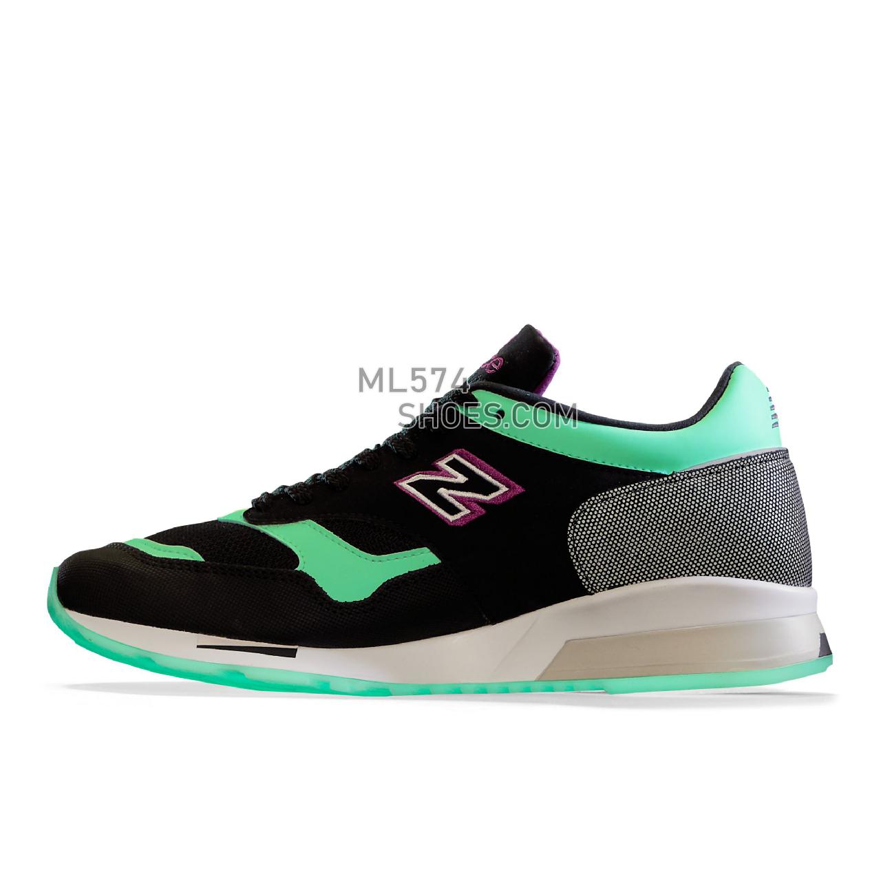 New Balance Made in UK 1500 - Men's Made in USA And UK Sneakers - Black with Glow and Purple - M1500GID