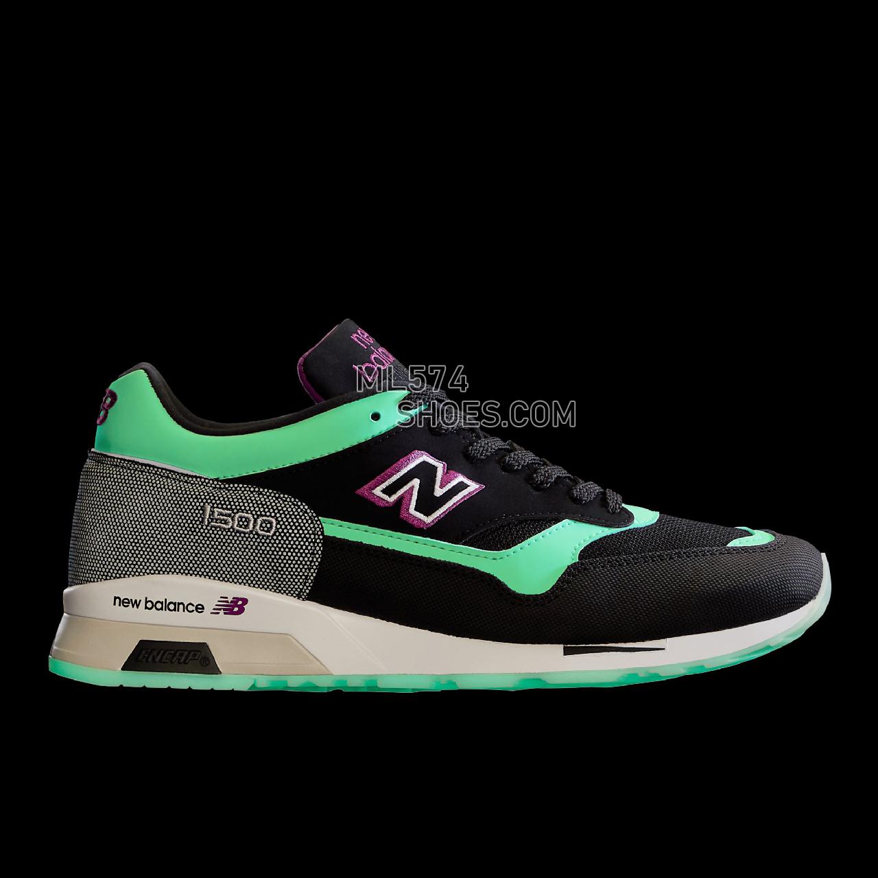 New Balance Made in UK 1500 - Men's Made in USA And UK Sneakers - Black with Glow and Purple - M1500GID