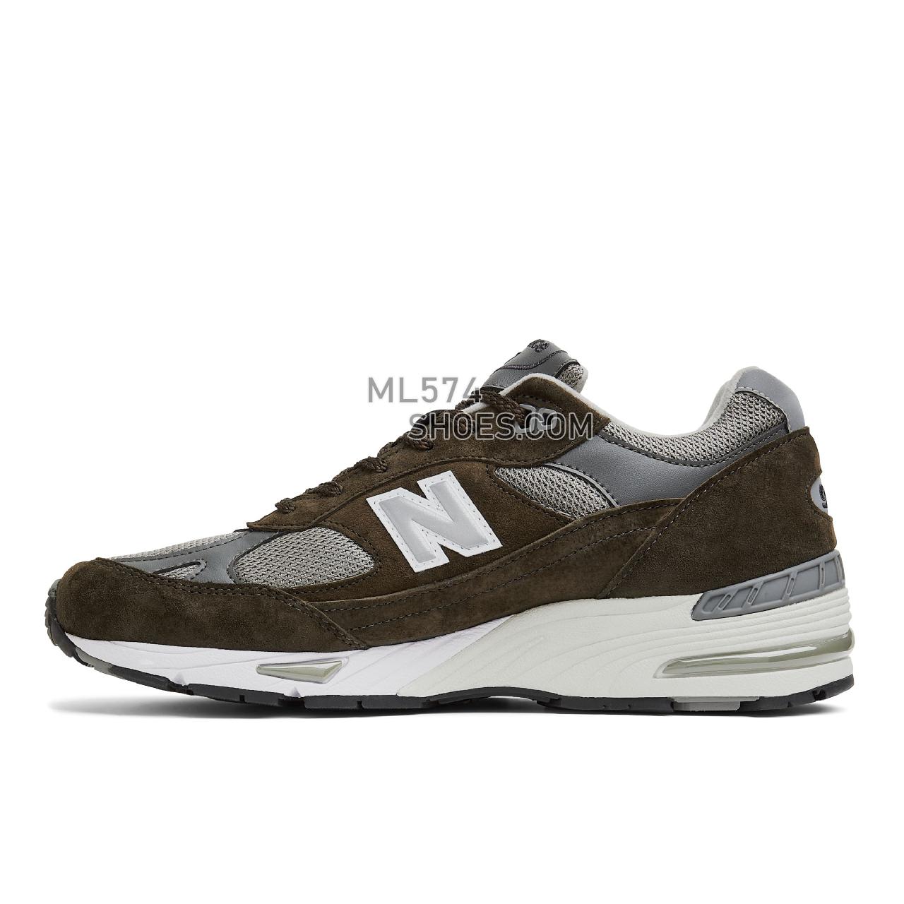 New Balance MADE in UK 991 - Men's Made in USA And UK Sneakers - Dark Green with Grey and White - M991OLG