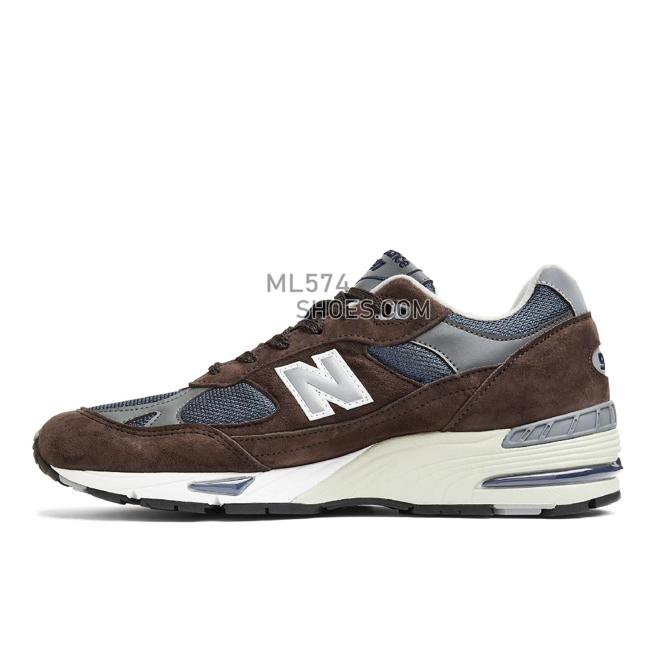 New Balance MADE in UK 991 - Men's Made in USA And UK Sneakers - Brown with Navy and Grey - M991BNG