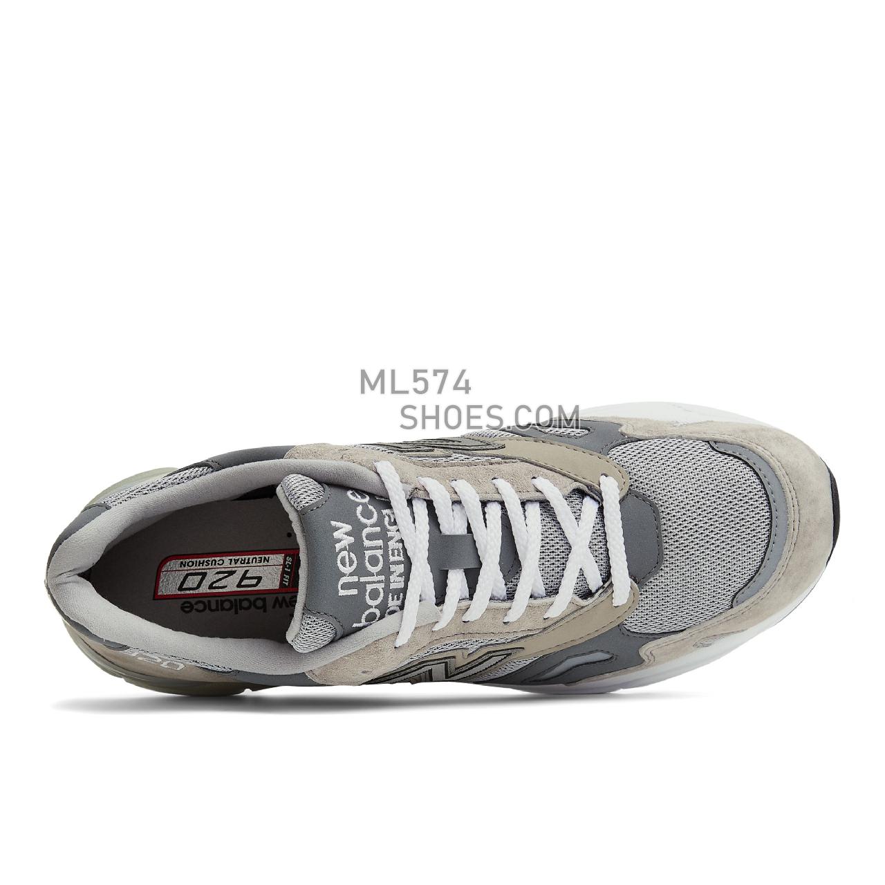 New Balance Made in UK 920 - Men's Made in USA And UK Sneakers - Grey with Dark Grey and White - M920GRY