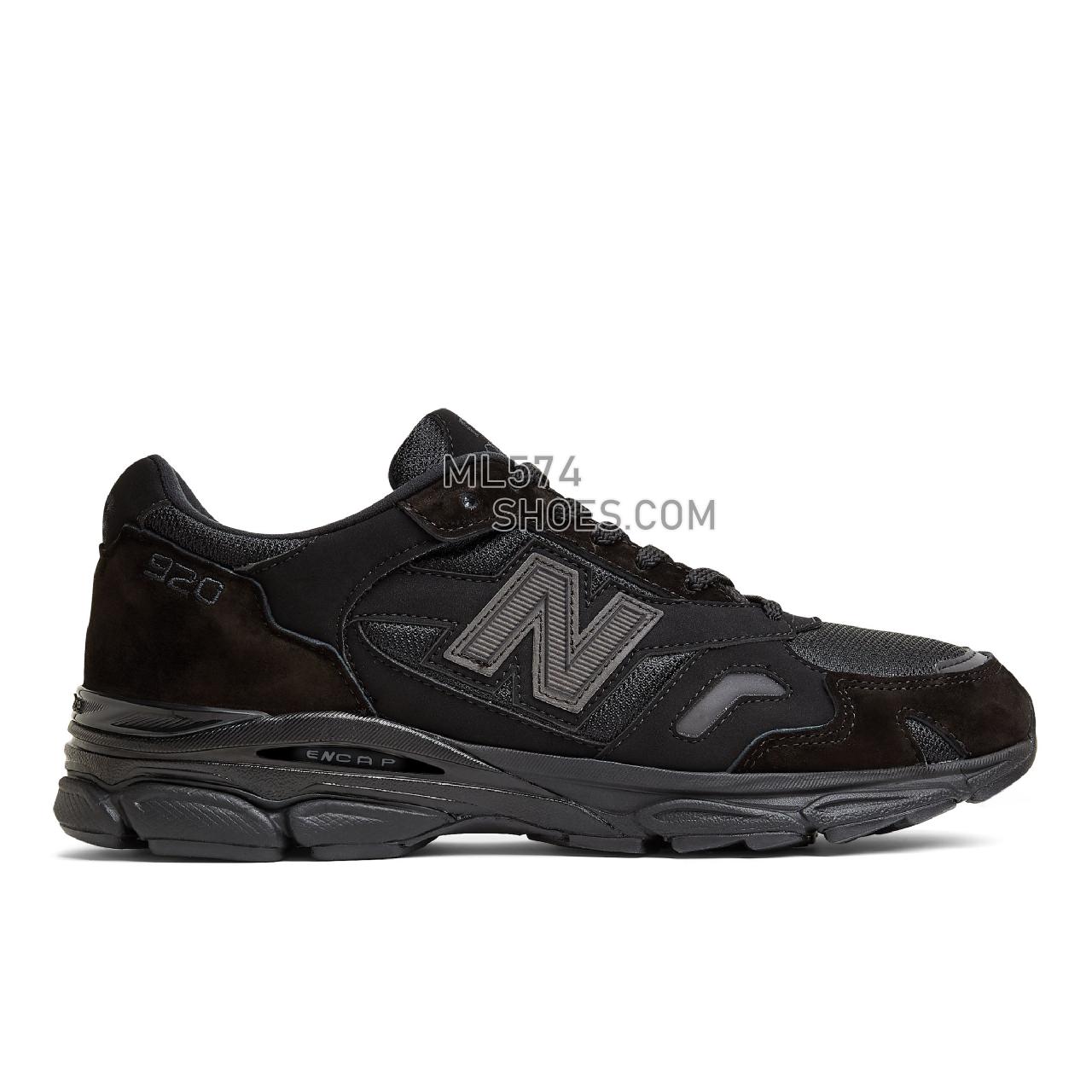 New Balance Made in UK 920 - Men's Made in USA And UK Sneakers - Black with Grey and White - M920BLK