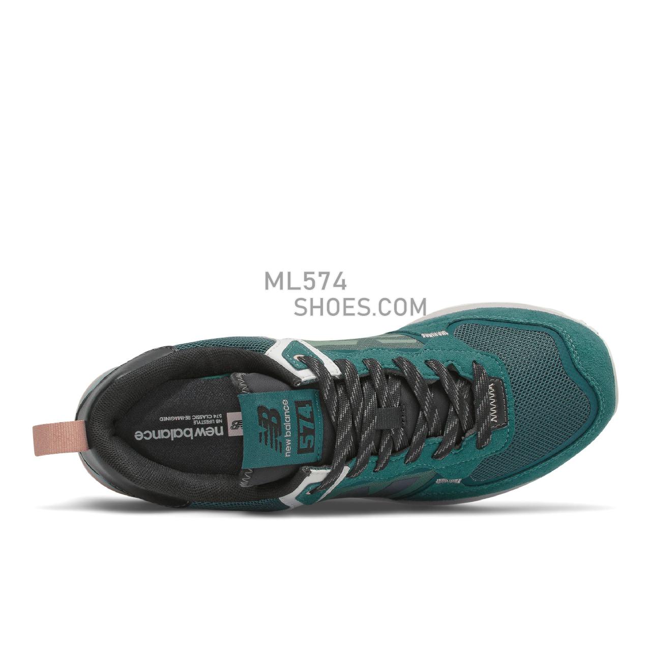 New Balance 574 - Men's Classic Sneakers - Mountain Teal with Oyster Pink - ML574IE2