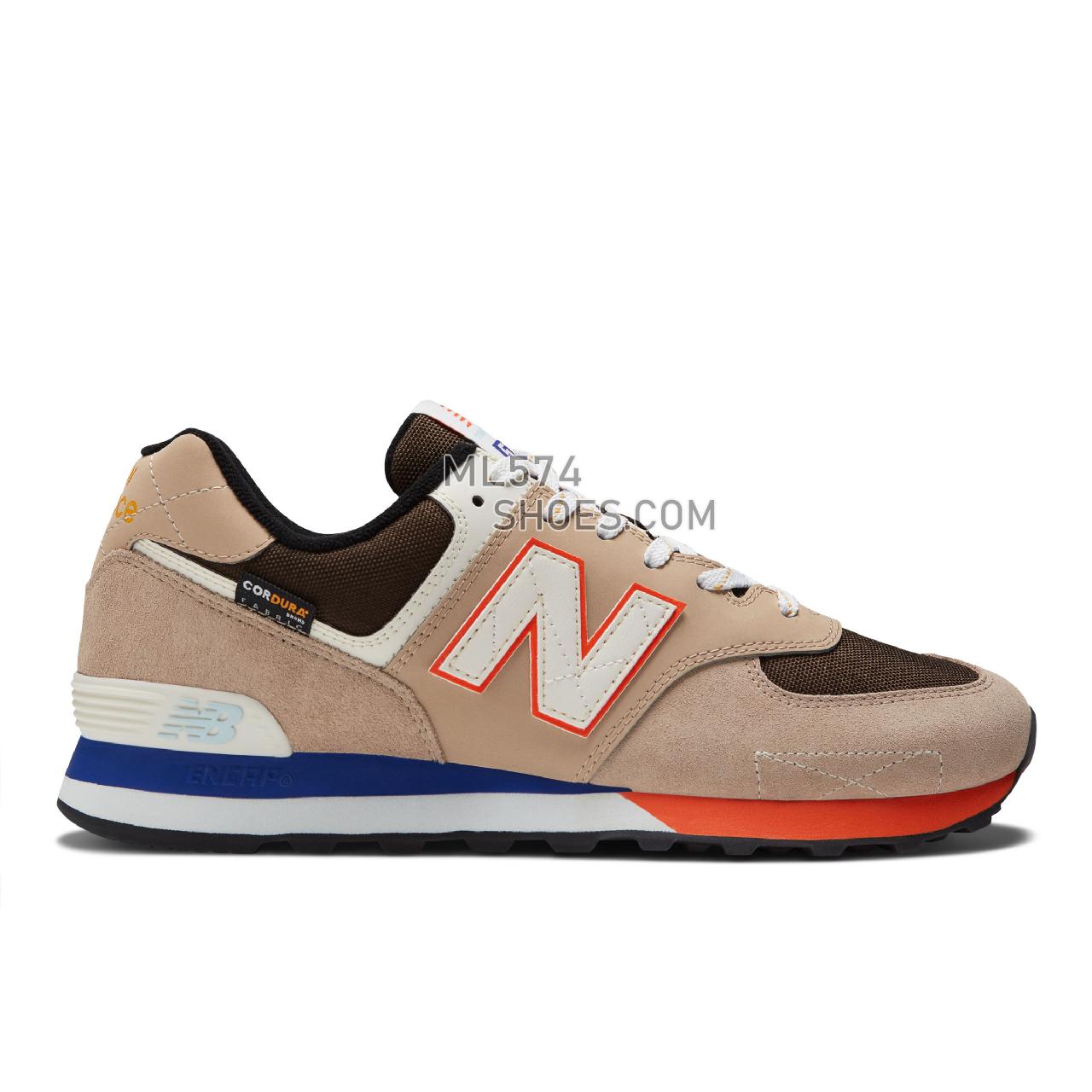 New Balance 574v2 - Men's Classic Sneakers - Mindful Grey with Poppy - ML574HQ2