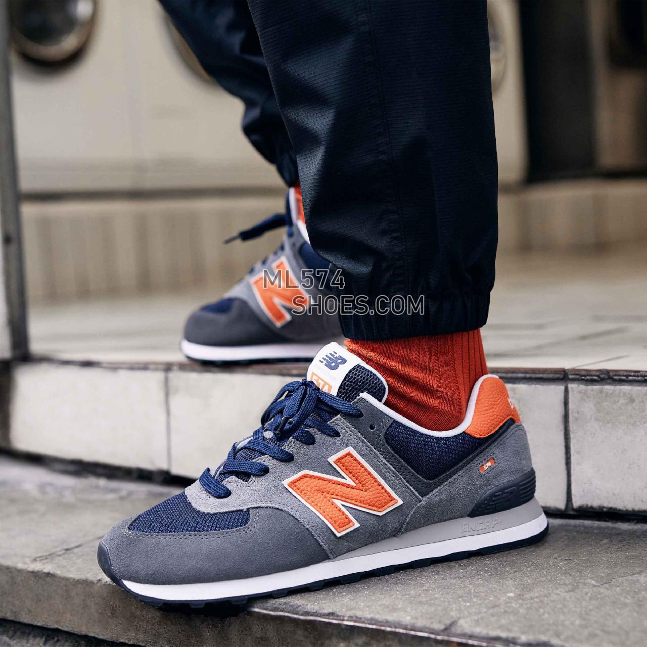 New Balance 574v2 - Men's Classic Sneakers - Rain Cloud with Natural Indigo - ML574EAF