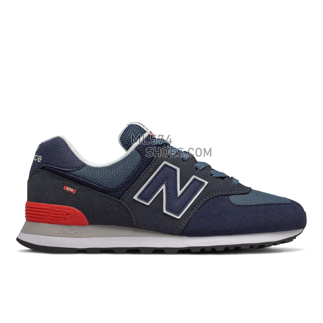 New Balance 574v2 - Men's Classic Sneakers - Stone Blue with Outerspace - ML574EAE