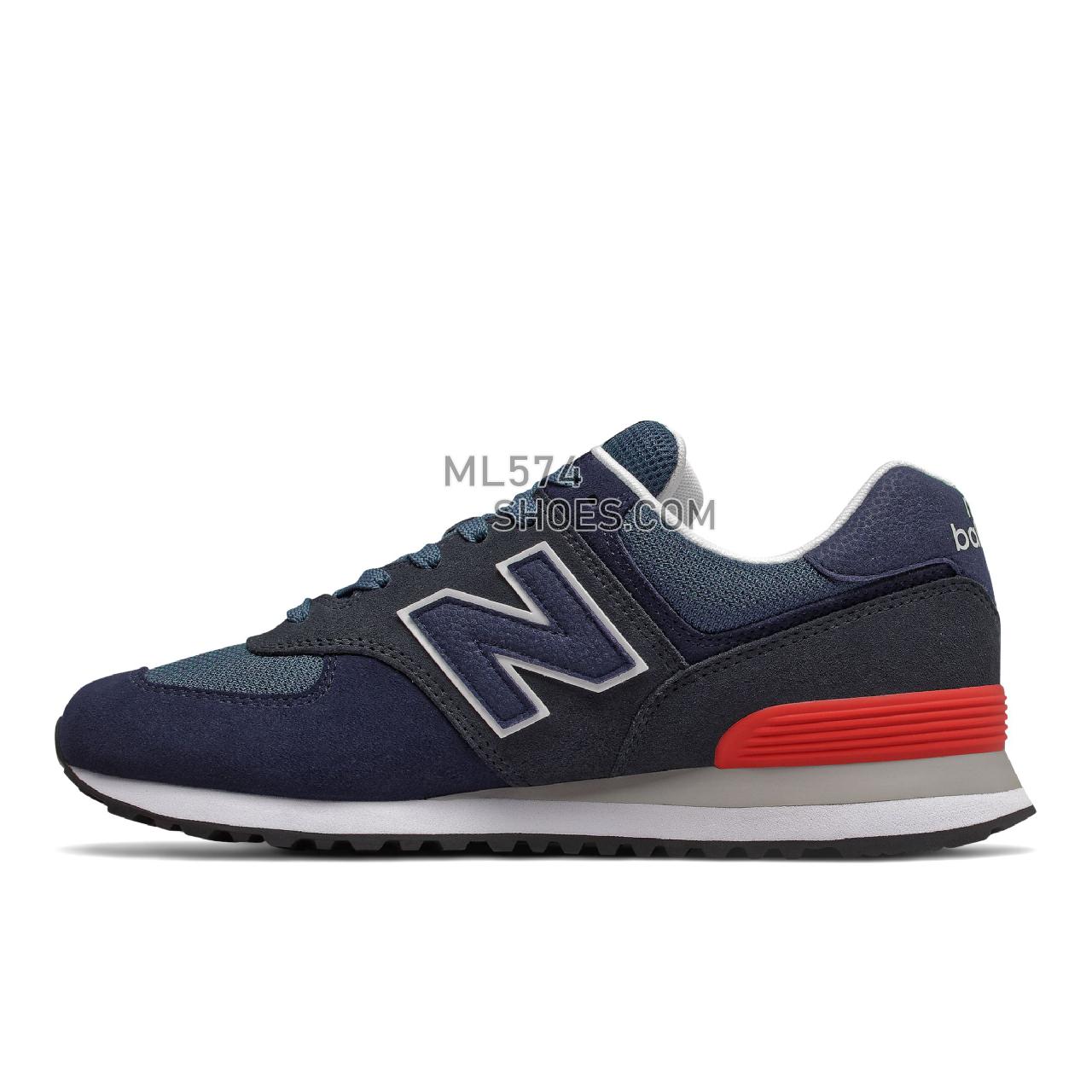New Balance 574v2 - Men's Classic Sneakers - Stone Blue with Outerspace - ML574EAE