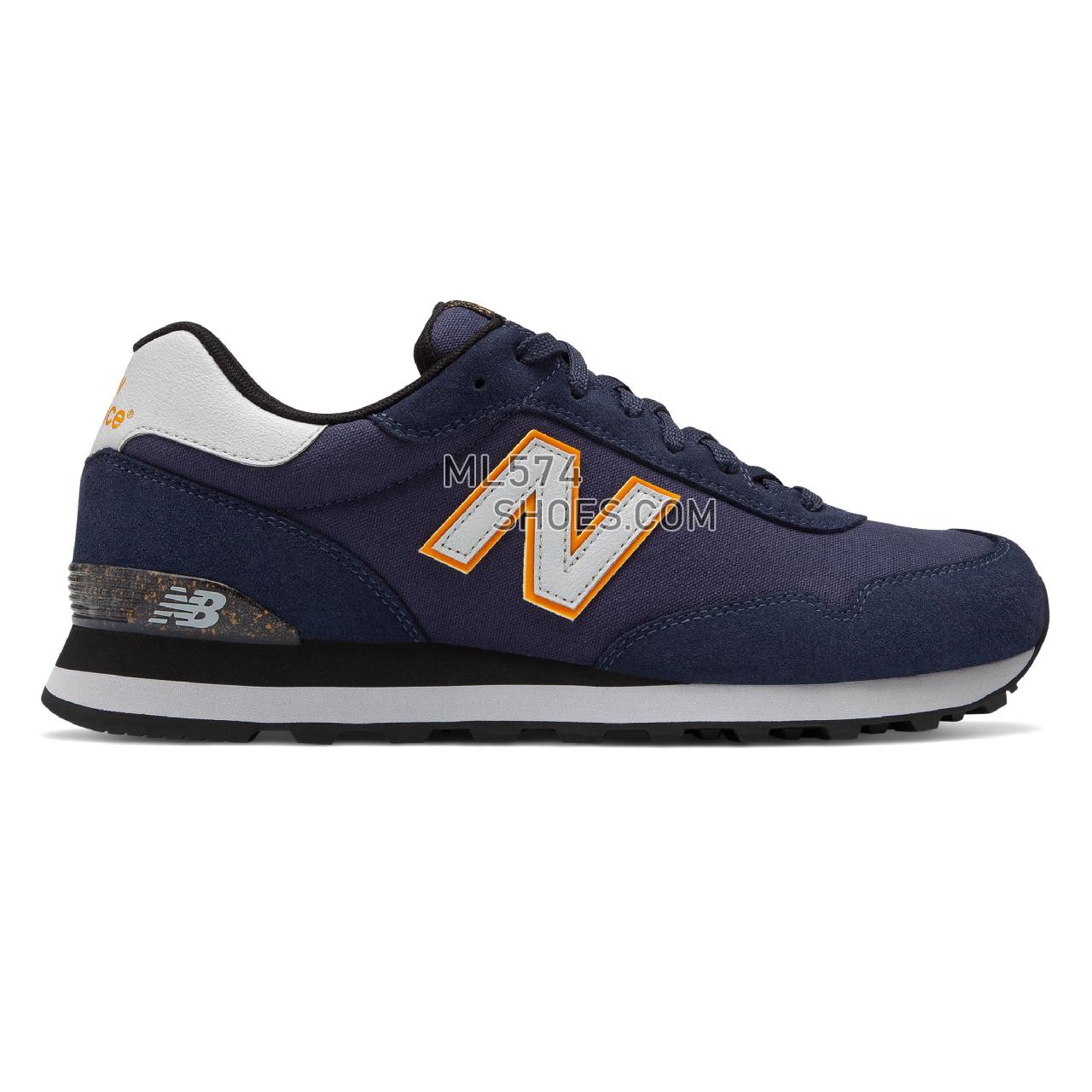 New Balance 515 Classic - Men's Sport Style Sneakers - Nb Navy with Light Aluminum and Gold Rush - ML515NBR