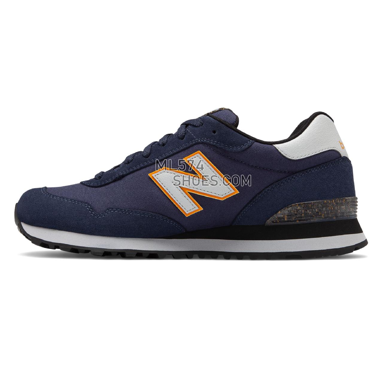 New Balance 515 Classic - Men's Sport Style Sneakers - Nb Navy with Light Aluminum and Gold Rush - ML515NBR