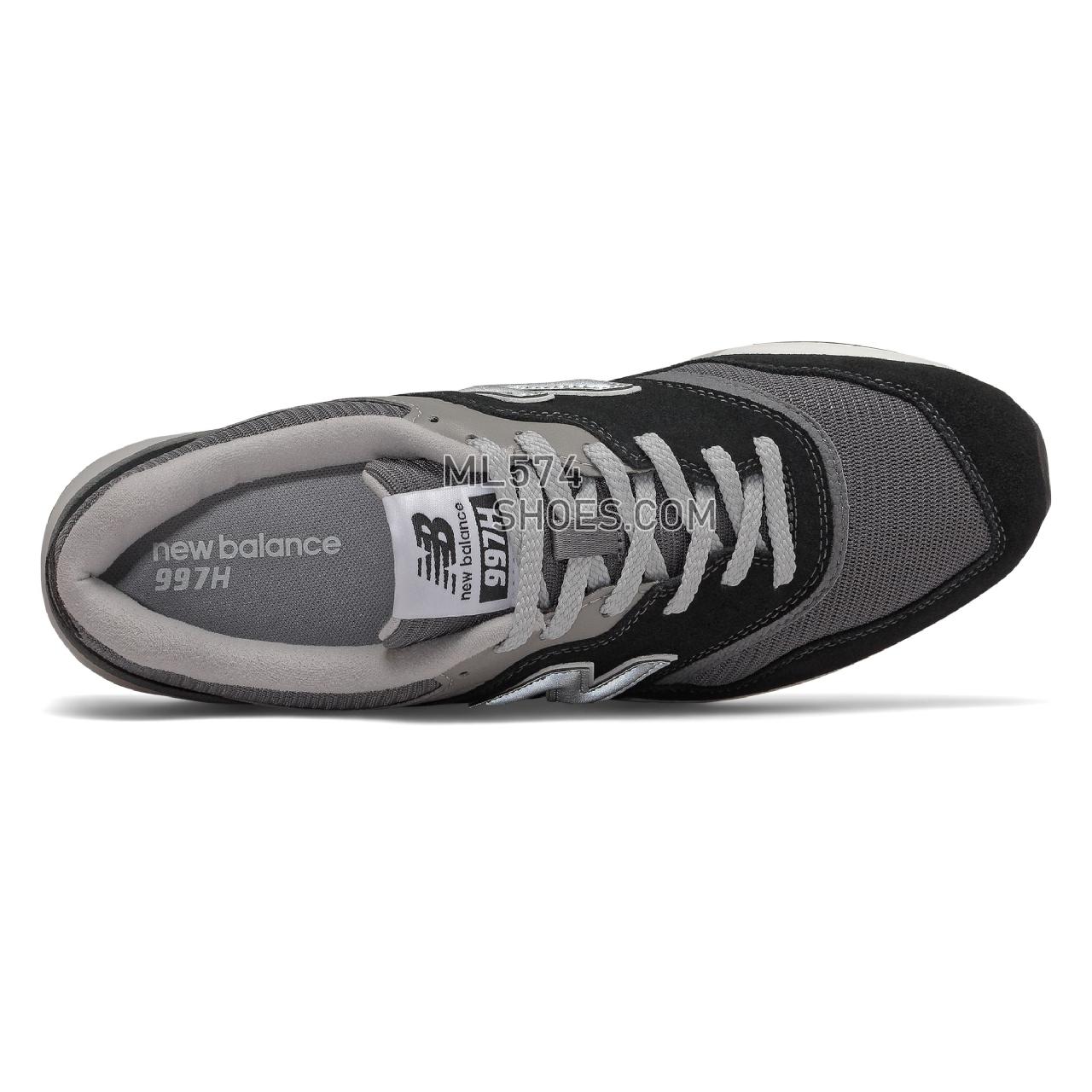 New Balance 997H - Men's Sport Style Sneakers - Black with Castlerock - CM997HBK