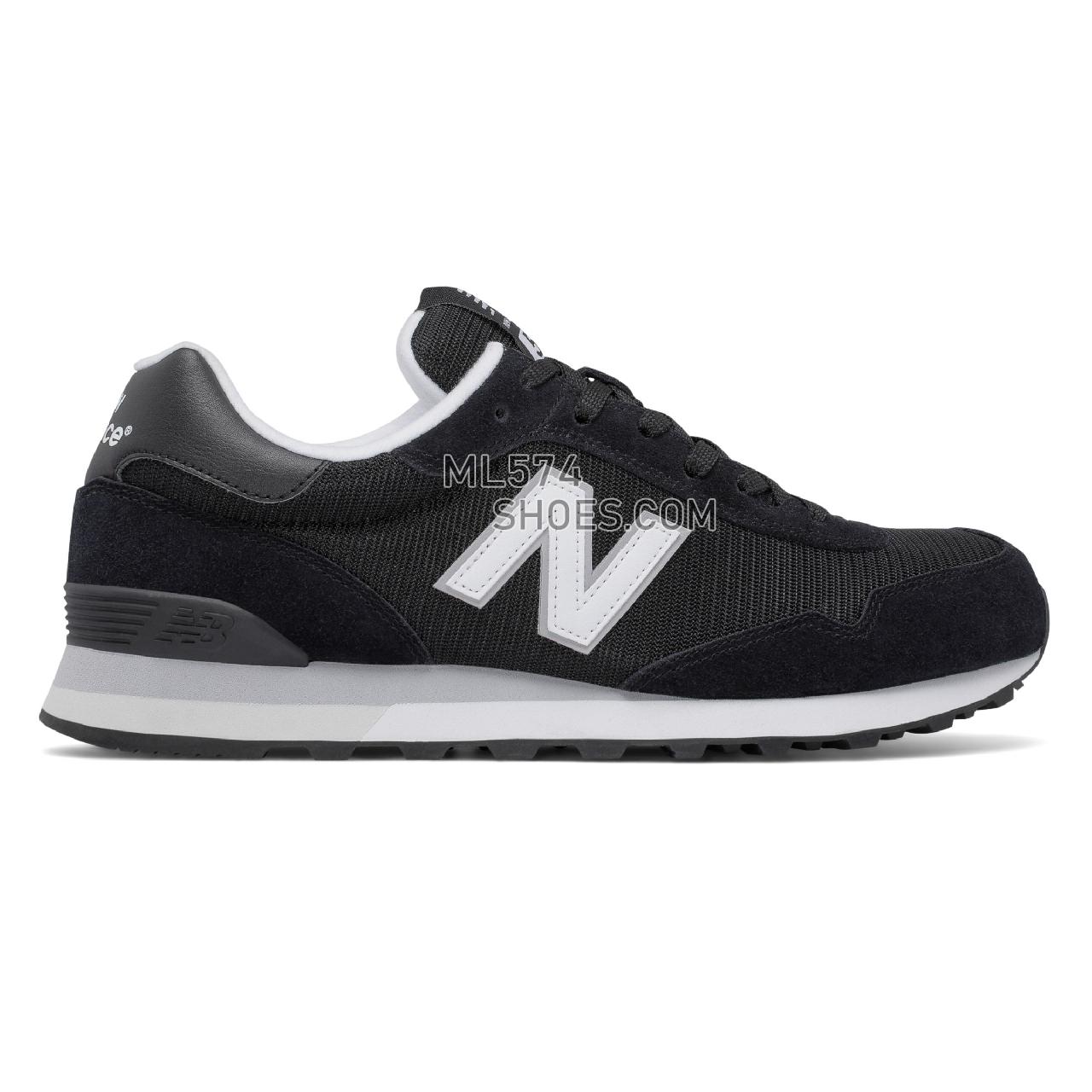 New Balance 515 Classic - Men's Sport Style Sneakers - Black with White - ML515RSC