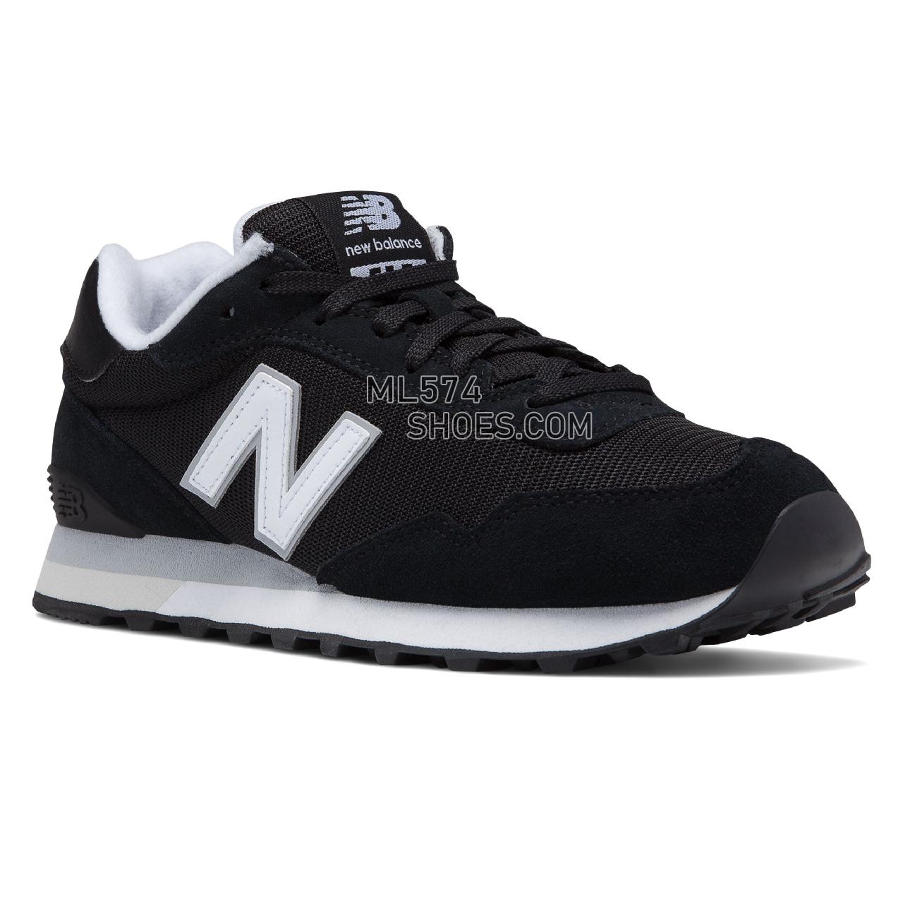 New Balance 515 Classic - Men's Sport Style Sneakers - Black with White - ML515RSC