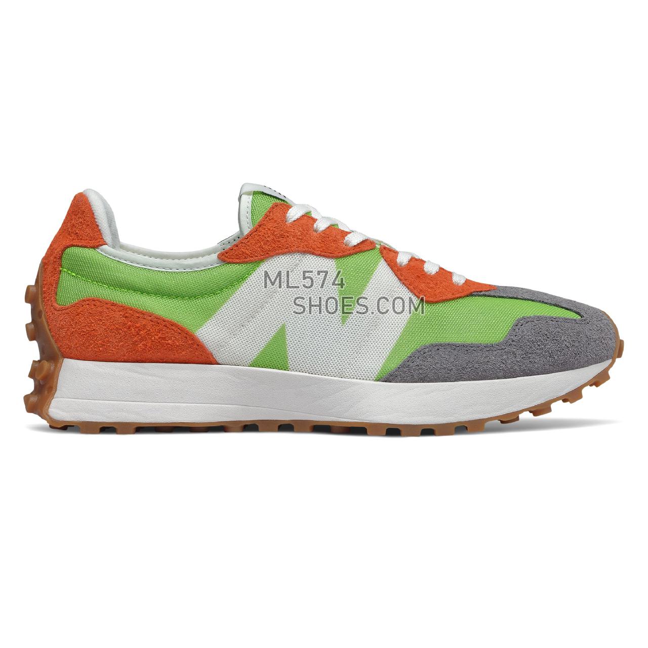 New Balance 327 - Men's Sport Style Sneakers - Energy Lime with Dark Blaze - MS327SFA