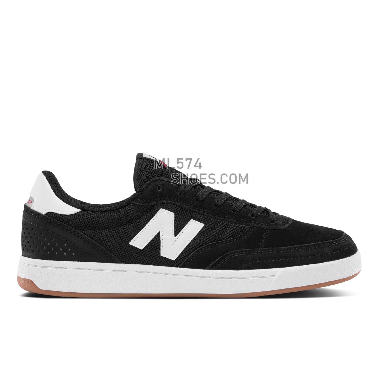 New Balance NB NUMERIC 440 - Men's Court Classics - Black with White - NM440BBR