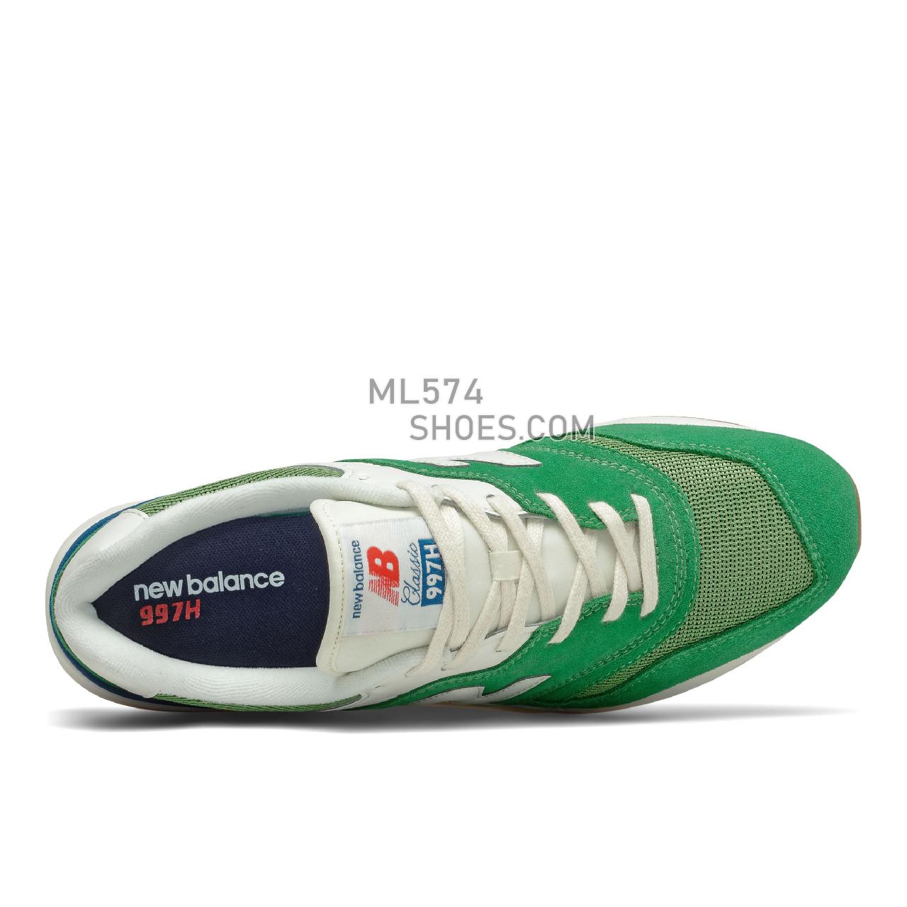 New Balance 997H - Men's Classic Sneakers - Varsity Green with Light Rogue Wave - CM997HRL