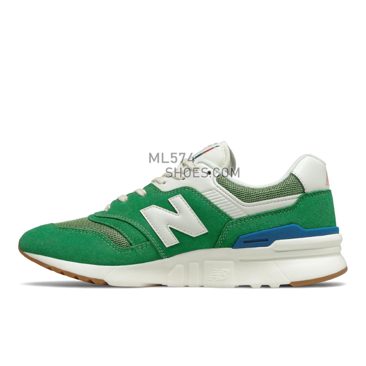 New Balance 997H - Men's Classic Sneakers - Varsity Green with Light Rogue Wave - CM997HRL