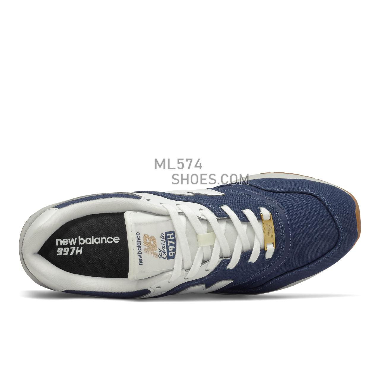 New Balance 997H - Men's Classic Sneakers - Natural Indigo with Gold - CM997HHE
