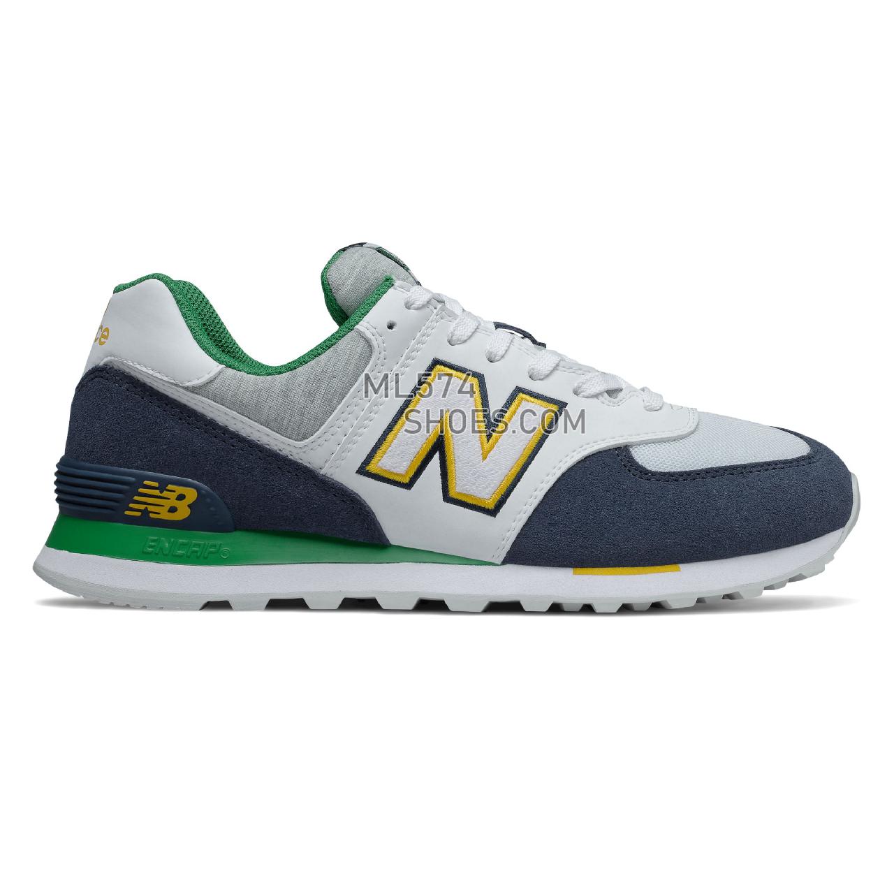 New Balance Unisex 574 Sky Lite - Unisex Men's Women's Classic Sneakers - Natural Indigo with Varsity Green - ML574NLB