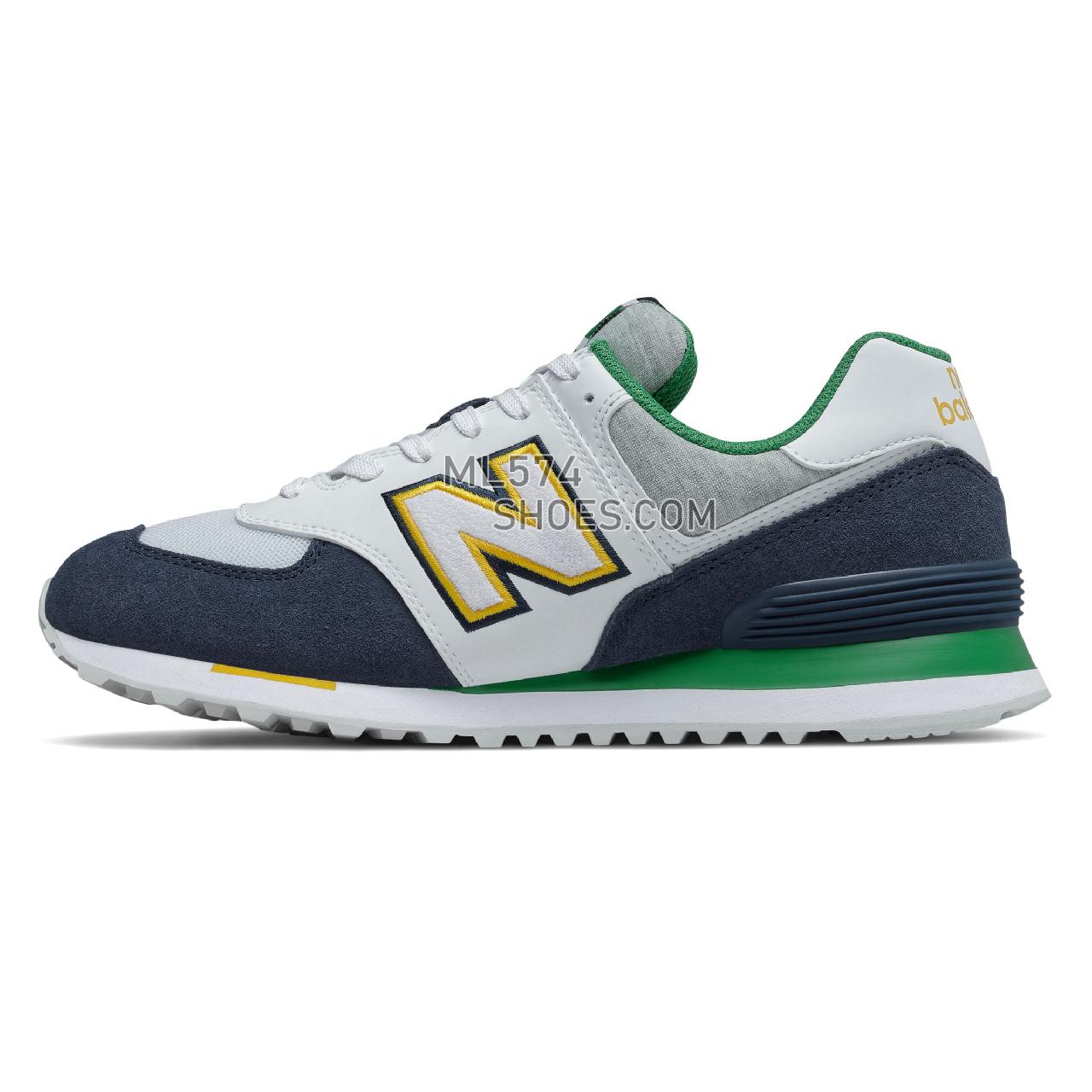 New Balance Unisex 574 Sky Lite - Unisex Men's Women's Classic Sneakers - Natural Indigo with Varsity Green - ML574NLB