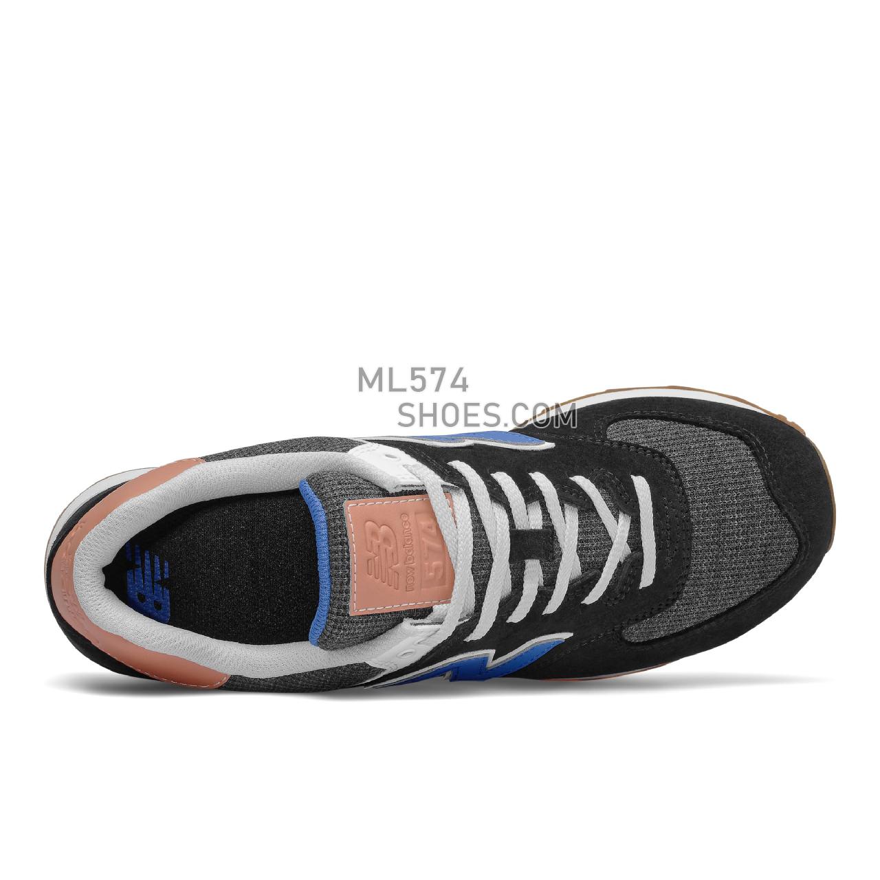 New Balance 574v2 - Men's Classic Sneakers - Black with Faded Mahogany - ML574TYE