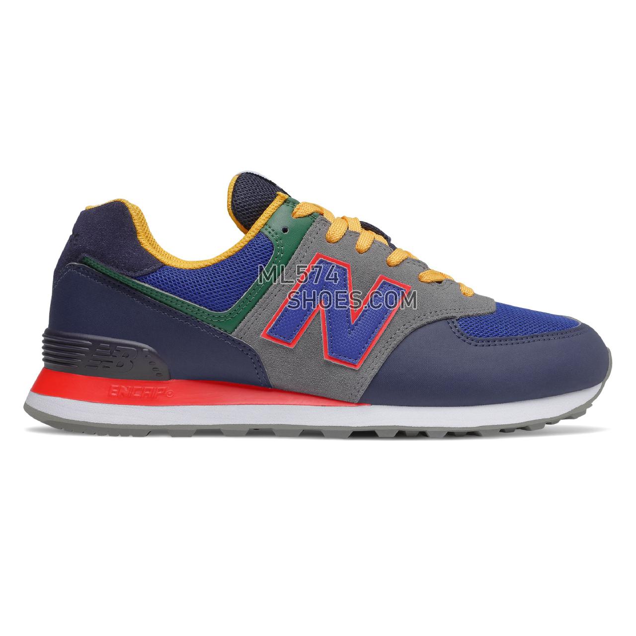 New Balance 574v2 - Men's Classic Sneakers - Pigment with Energy Red - ML574MD2
