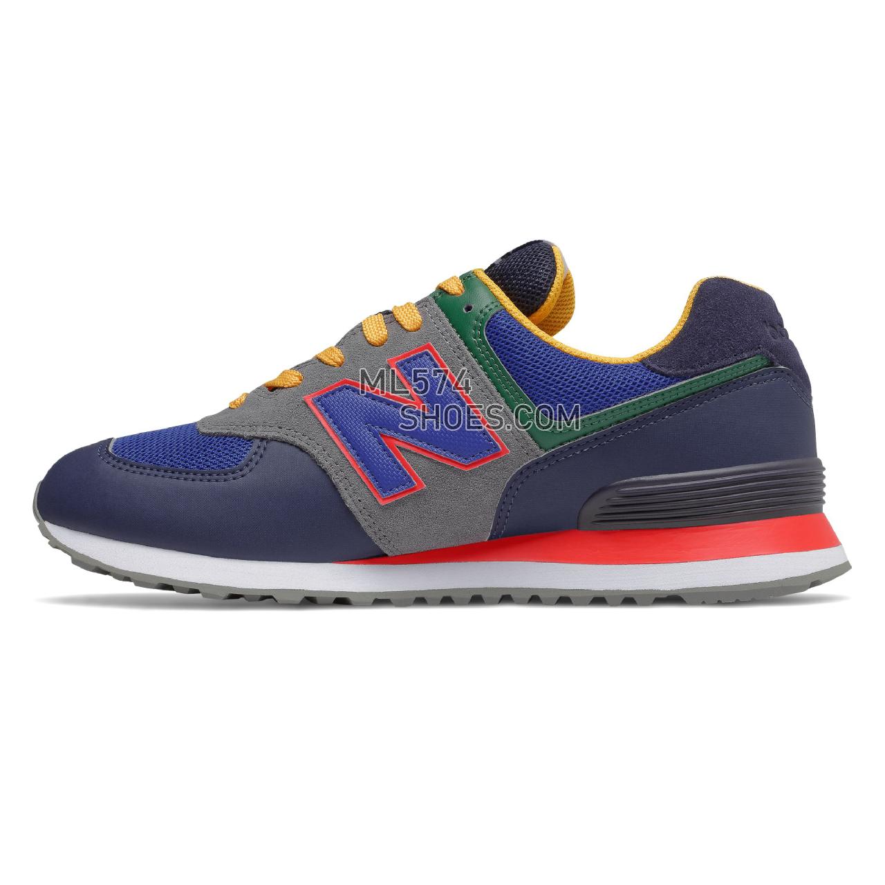 New Balance 574v2 - Men's Classic Sneakers - Pigment with Energy Red - ML574MD2