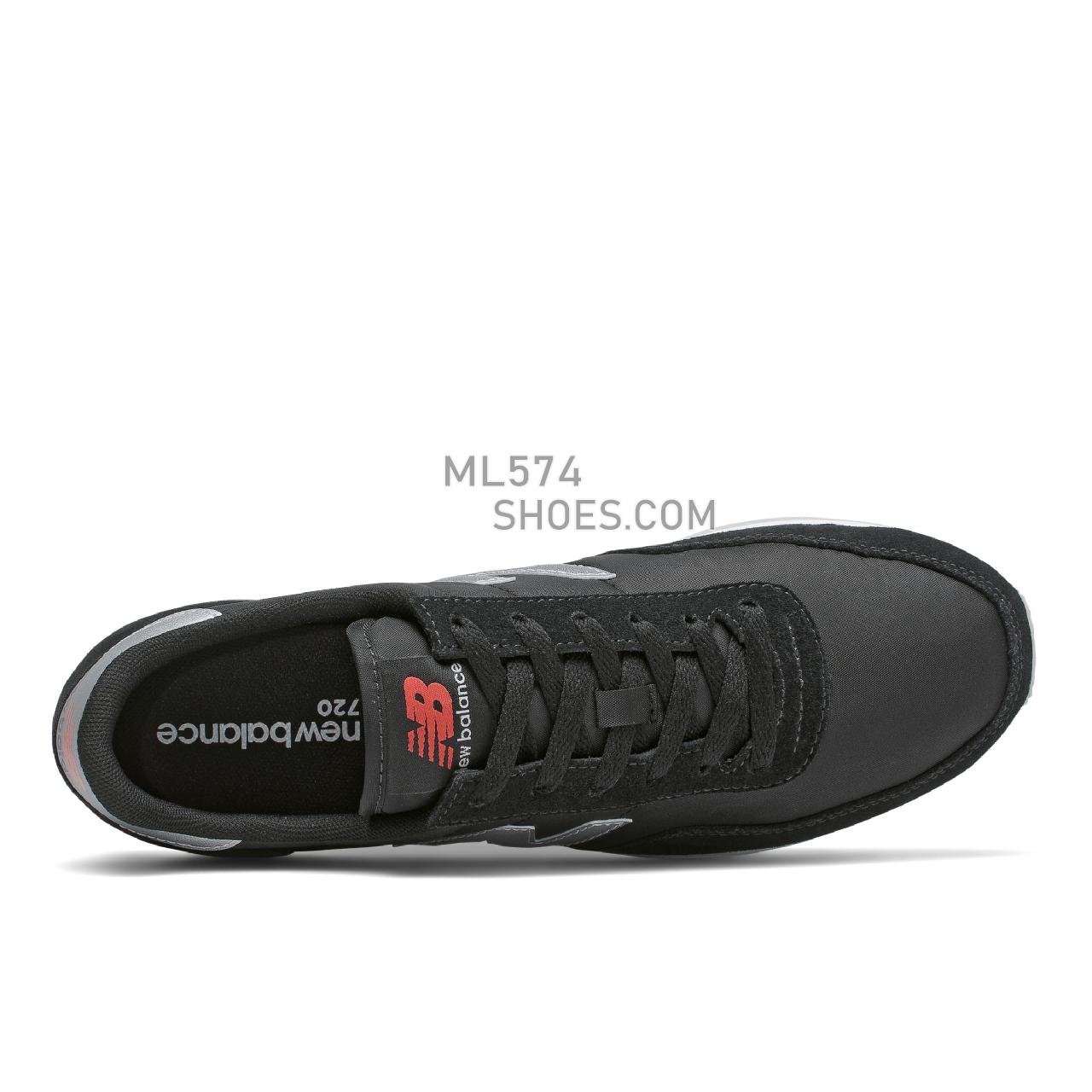 New Balance 720 - Unisex Men's Women's Classic Sneakers - Black with Ghost Pepper - UL720NN1