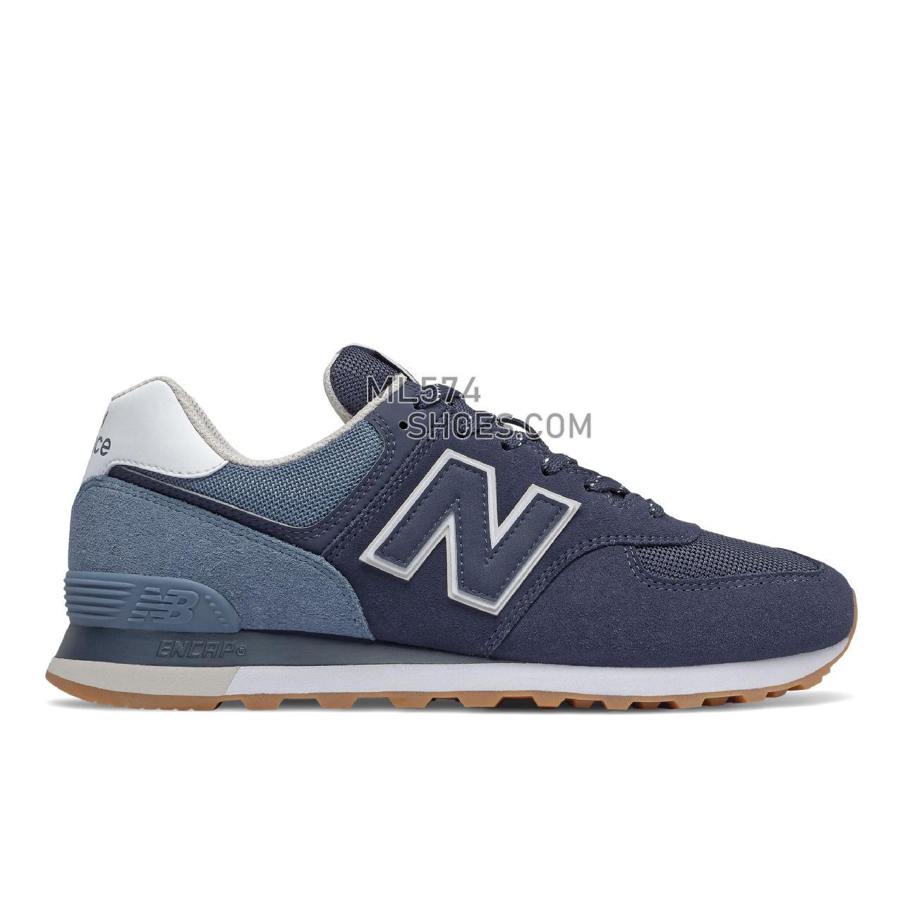 New Balance 574v2 - Men's Classic Sneakers - Nb Navy with Deep Porcelain Blue - ML574GRE