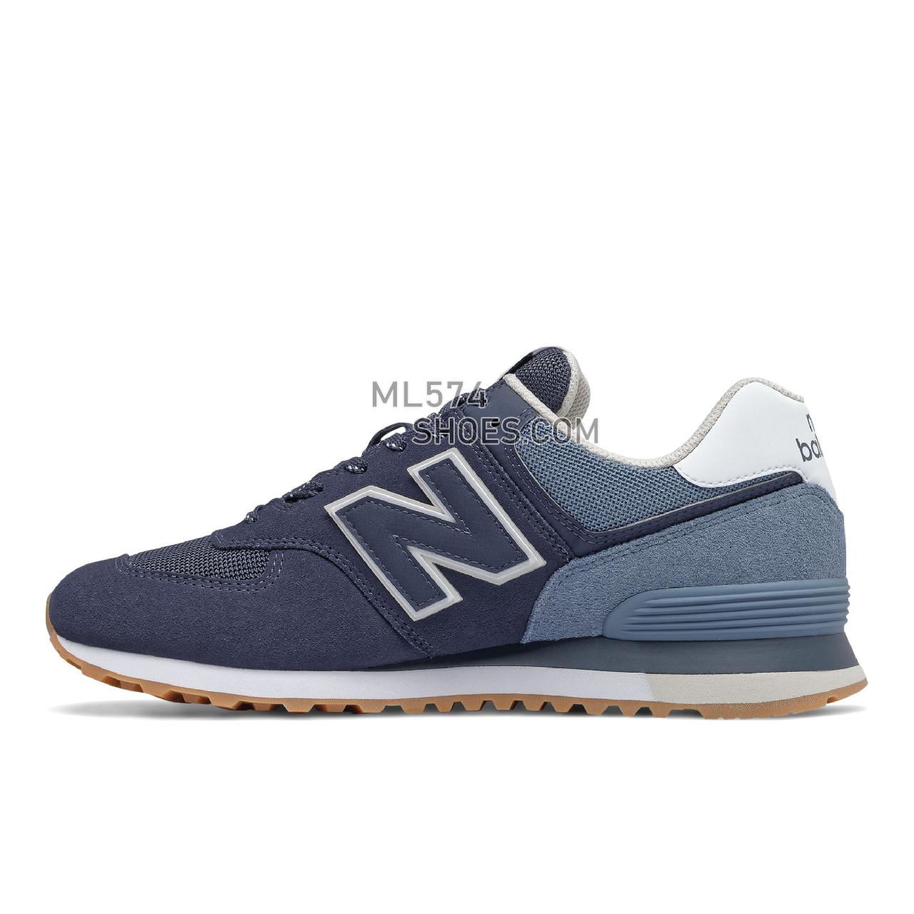 New Balance 574v2 - Men's Classic Sneakers - Nb Navy with Deep Porcelain Blue - ML574GRE