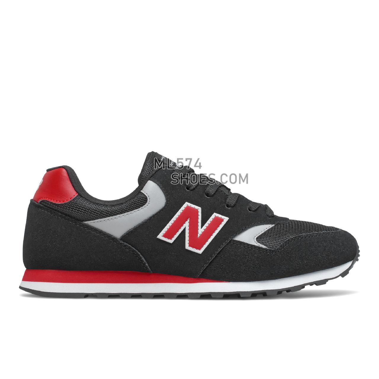 New Balance 393 - Men's Classic Sneakers - Black with Team Red - ML393VI1