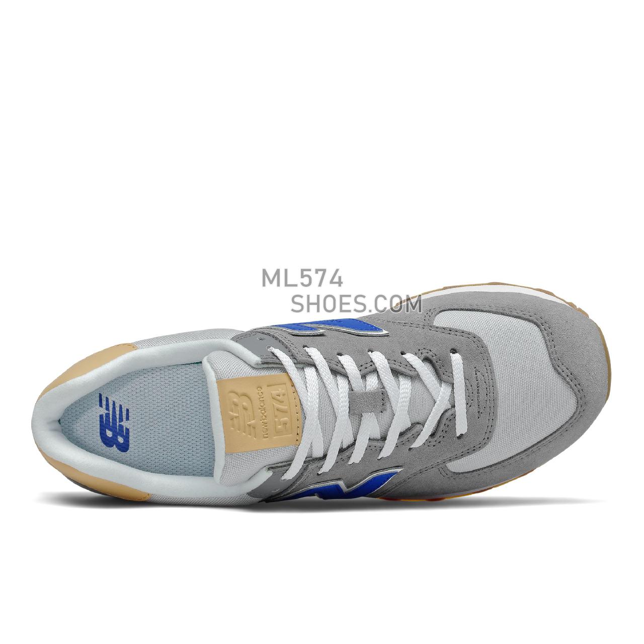 New Balance 574v2 - Men's Classic Sneakers - Castlerock with Team Royal - ML574NE2