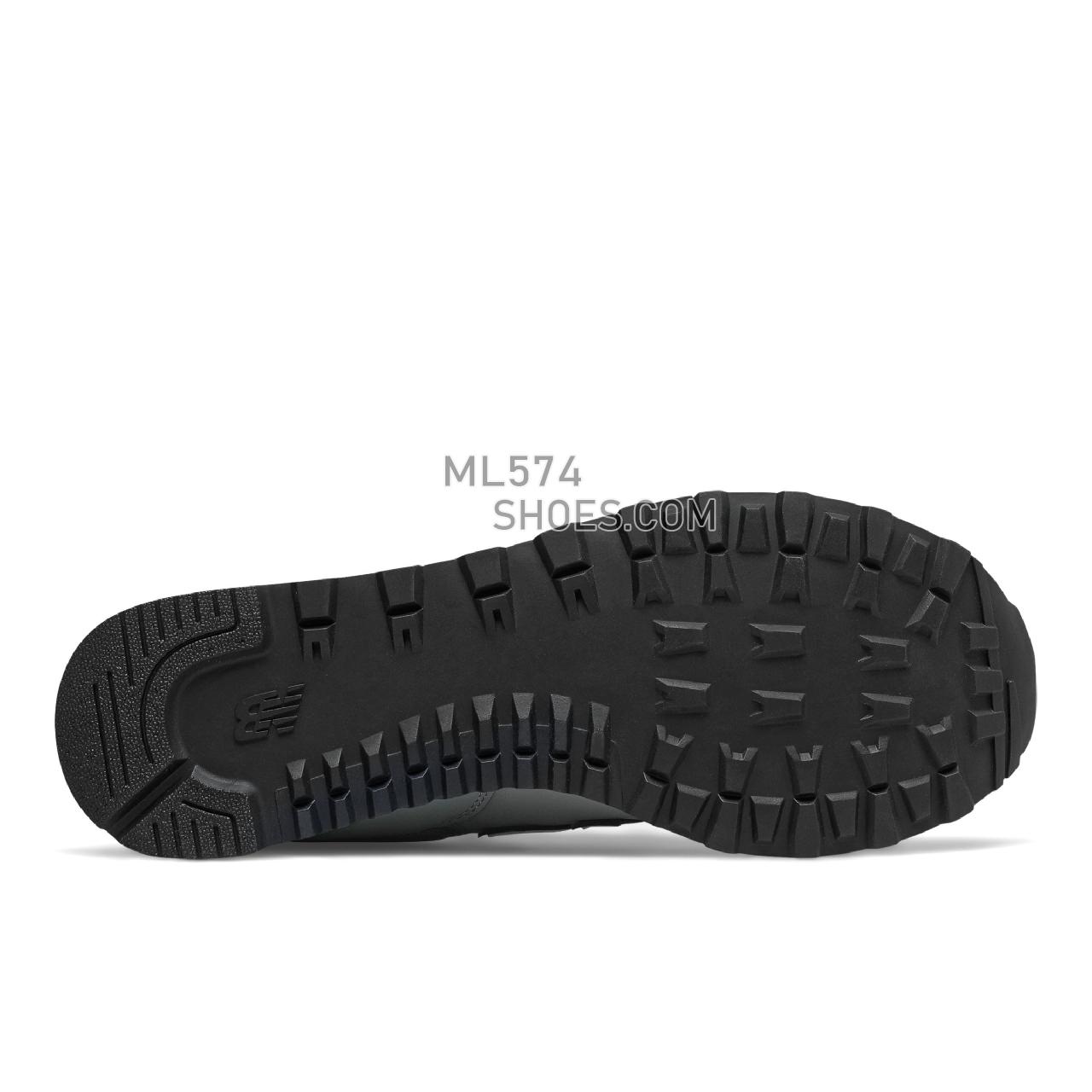 New Balance ML574 - Men's Classic Sneakers - Light Aluminum with Energy Lime - ML574EWR