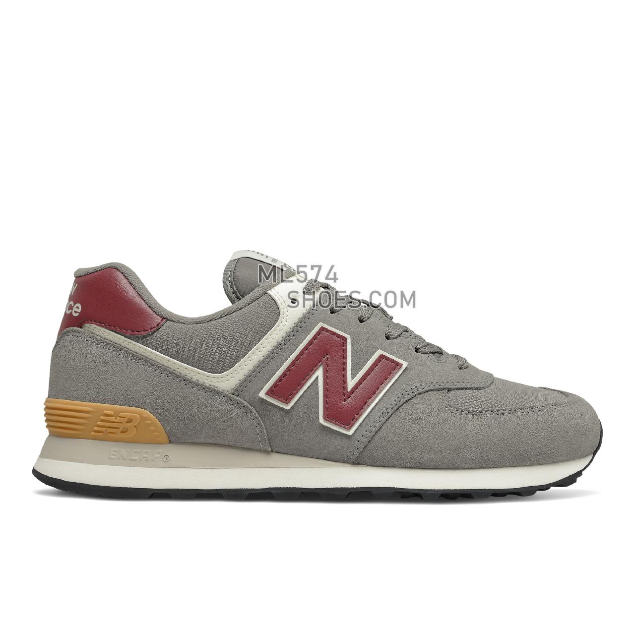 New Balance 574v2 - Men's Classic Sneakers - Marblehead with Light Burgundy - ML574ME2