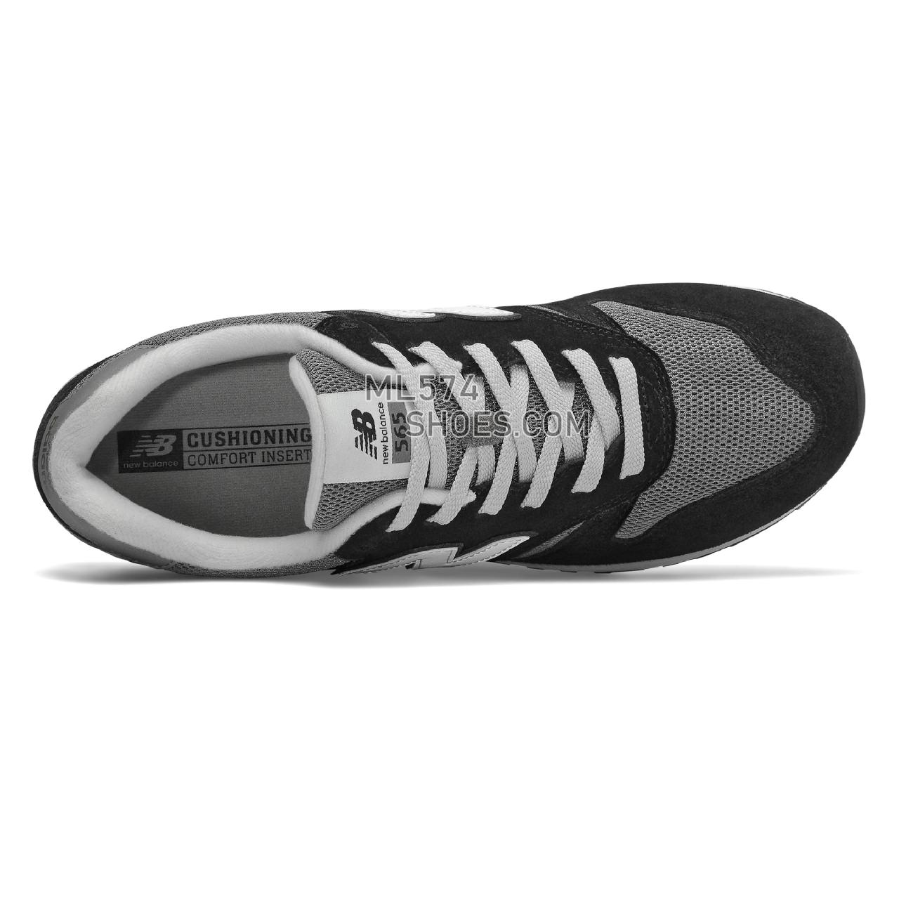 New Balance 565 - Men's Classic Sneakers - Black with Castlerock - ML565CBK