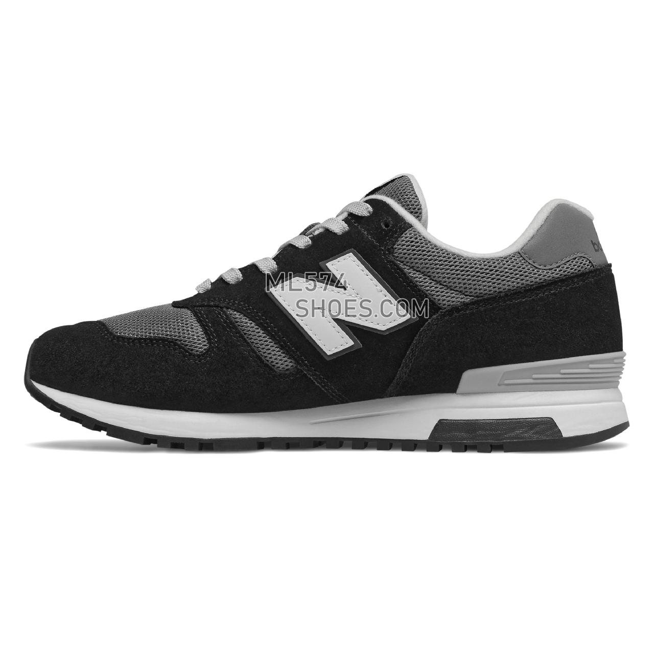 New Balance 565 - Men's Classic Sneakers - Black with Castlerock - ML565CBK