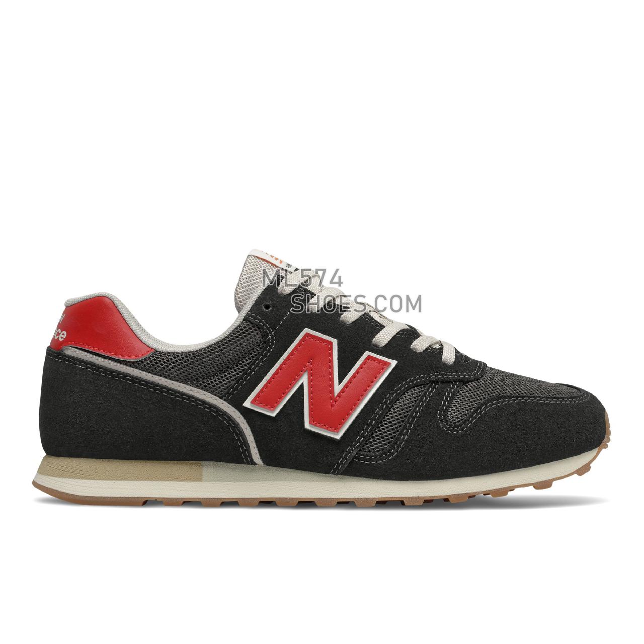 New Balance 373v2 - Men's Classic Sneakers - Black with Team Red - ML373HL2