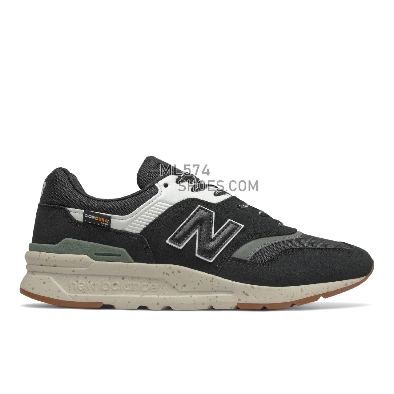 New Balance 997H - Men's Classic Sneakers - Black with Norway Spruce - CM997HPP